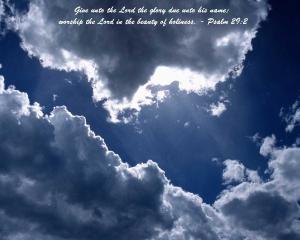 P E Psalm 29 vs 2