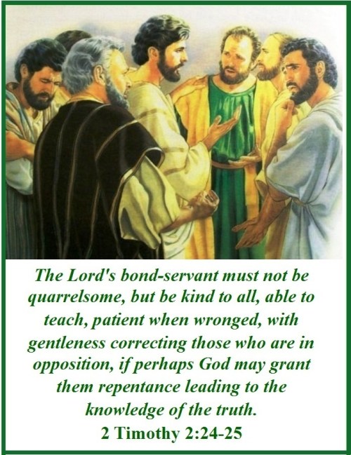 2 Timothy 2 vs 24-25