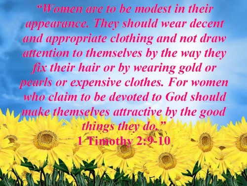 1 Timothy 2 vs 9-10