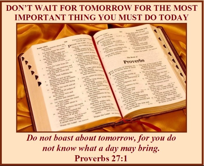 Proverbs 27 vs 1