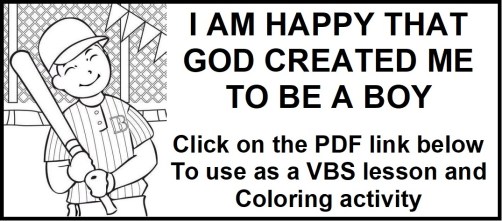 I AM GLAD THAT GOD MADE ME A BOY