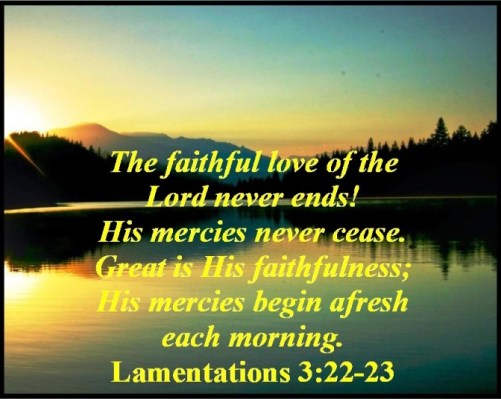 Lamentations 3 vs 22-23
